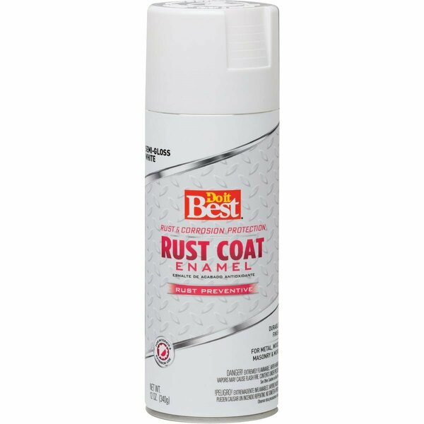 All-Source Rust Coat Gloss Semi-Gloss White 12 Oz. Anti-Rust Spray Paint 203547D